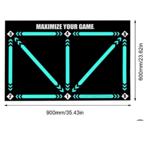 football training mat black 90x60