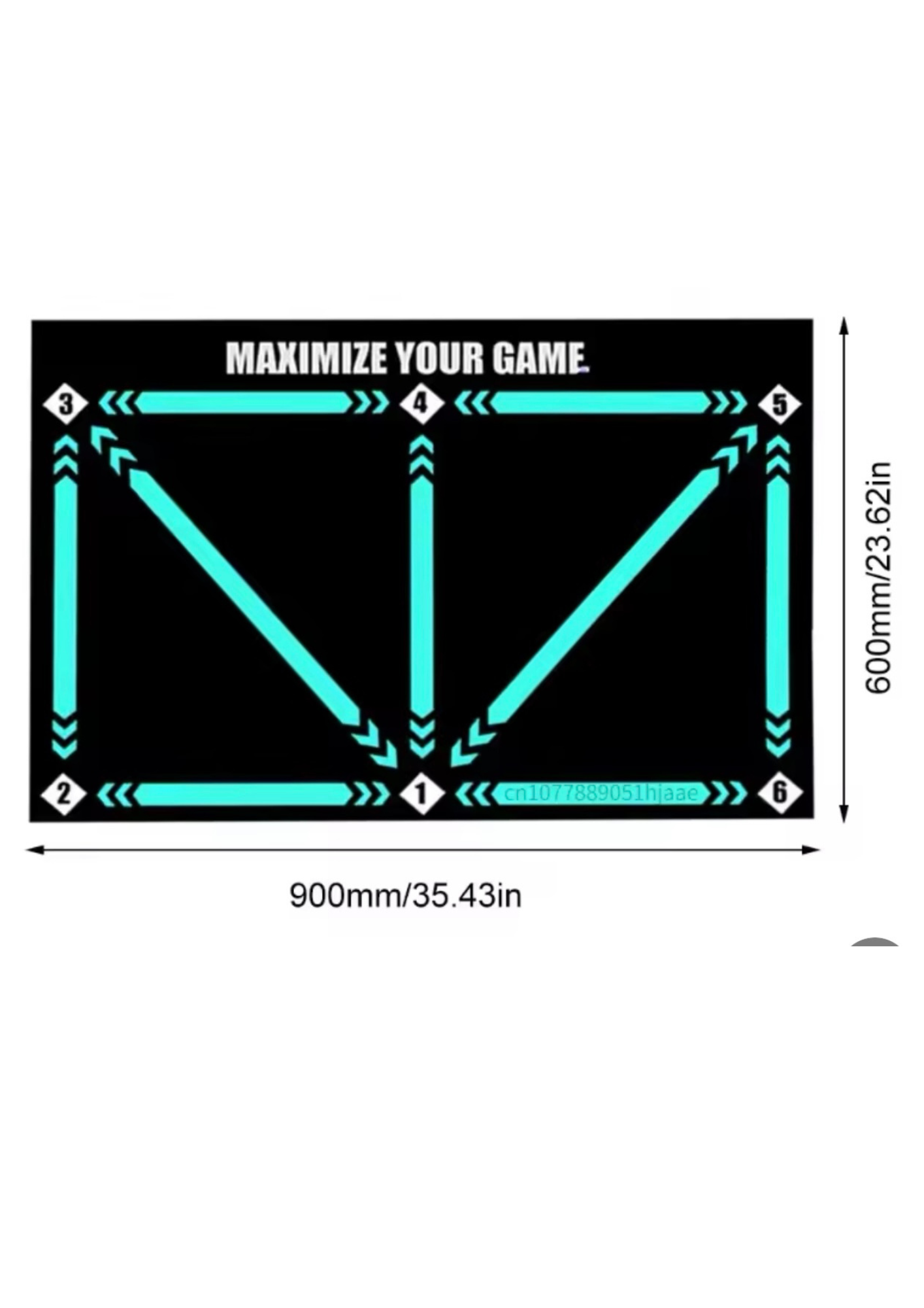 football training mat black 90x60