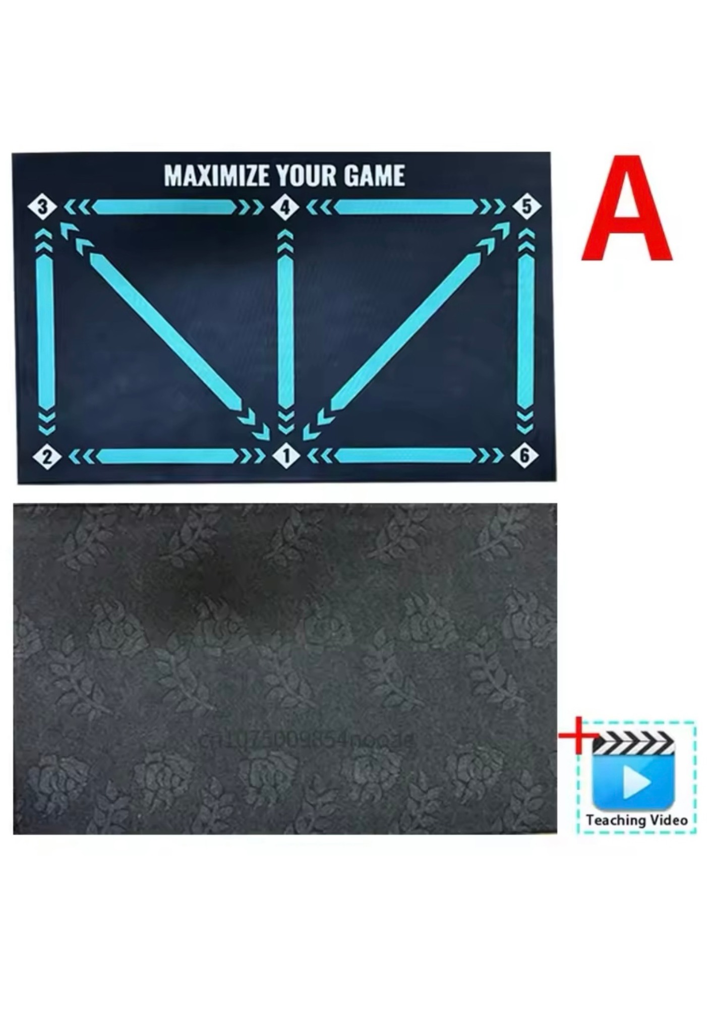 regular football training mat black 