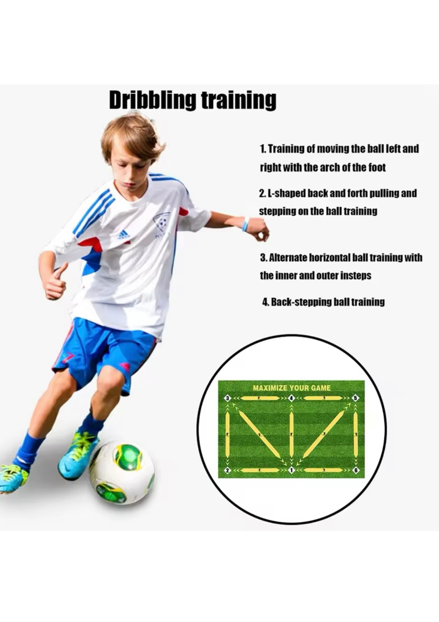 green football training mat description